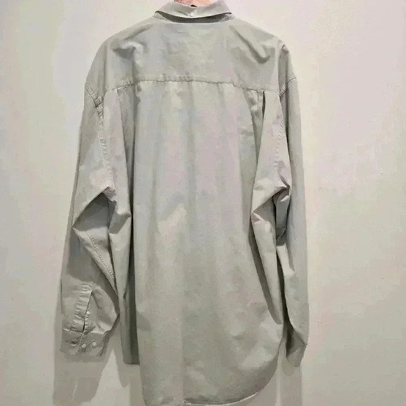 Cutter & Buck Men's XLT Long Sleeve Casual Button-down Dress Shirt Light Gray - Picture 8 of 16